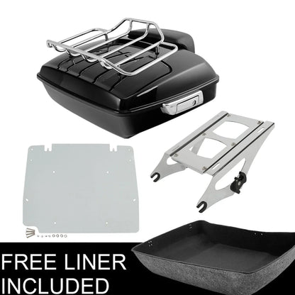 Mount Rack Plate & Chopped Trunk Backrest for Harley Road Glide 2014-2023