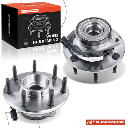 2X Front Wheel Bearing and Hub for Ford F-150 (2000–2003) F-250 (1997–1999)