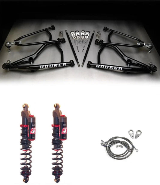 '+1" Long Travel A-Arms & Elka Stage 4 Shocks for Honda 450R (2004–2009)