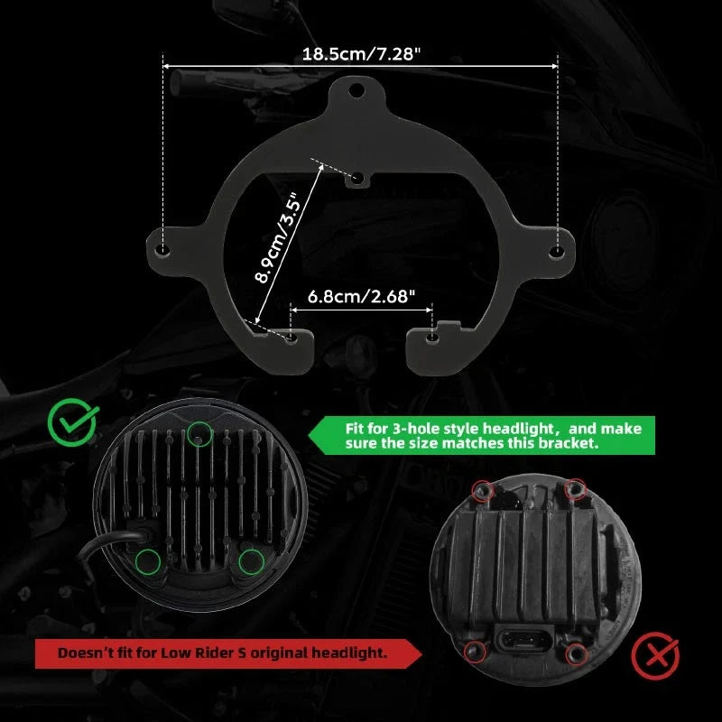 Headlight Windshield Fairing Bracket for Harley Softail Low Rider S 2020-2025