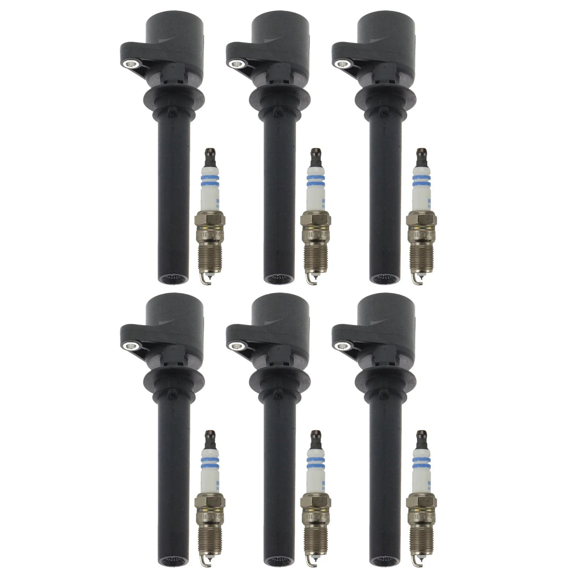 Set of 6 Ignition Coils & 6 Iridium Spark Plugs for Mazda Tribute (2001–2006)