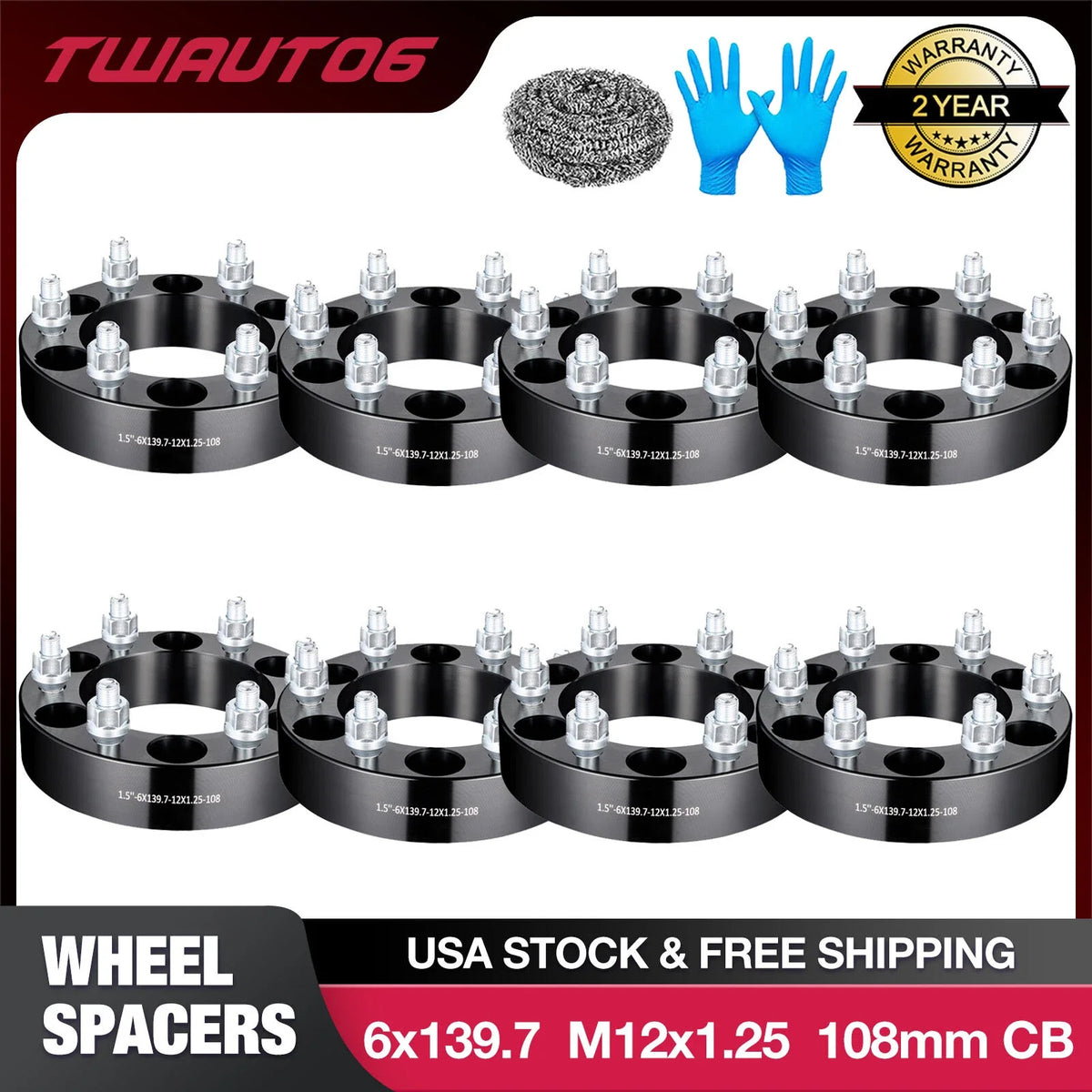 1"/1.5"/2" Wheel Spacers Set of 4 6x5.5 for Nissan Titan Frontier Pathfinder