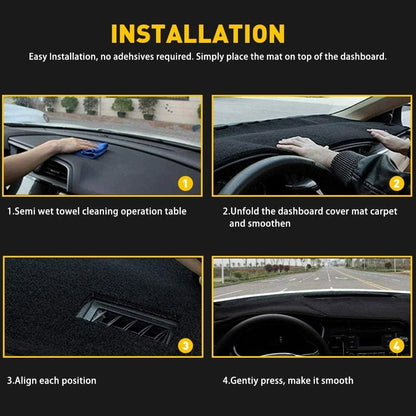 Dashboard Protector Mat for Chevrolet S10 (1998–2004) - Anti-Slip Black