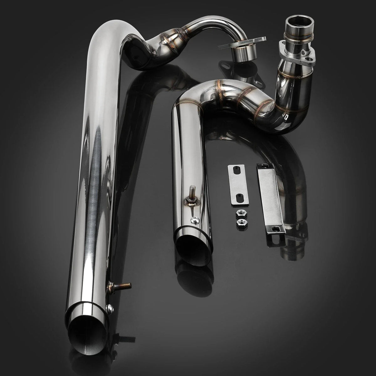 Chrome Shortshots Staggered Exhaust Pipes for Yamaha V Star 650 (1999–2008)