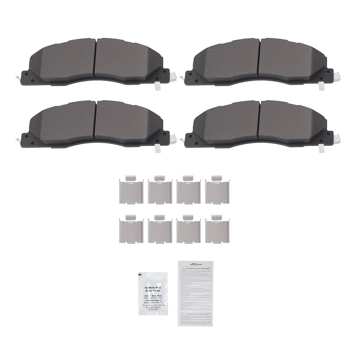 Set of 4 Front Brake Pads for Dodge Ram 2500 3500 (2009–2018)