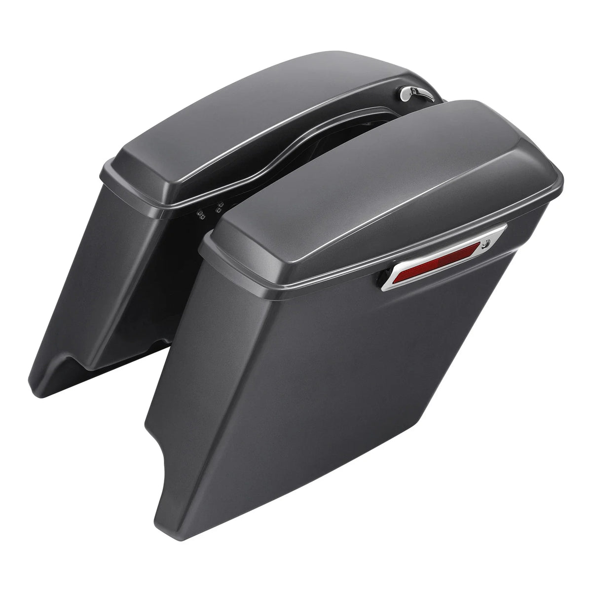 5" Stretched Saddlebags - Gauntlet Gray for Harley Touring (2014-2025)