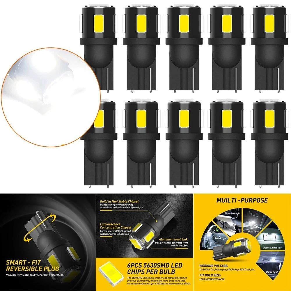 H11 LED Headlight Set (6000K White) - 2X AUXITO