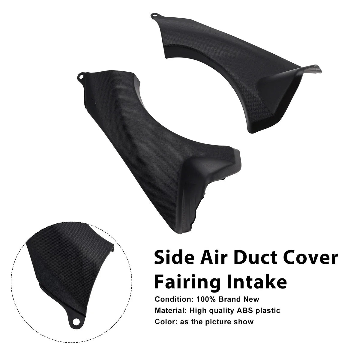 Black Side Air Duct Cover for Kawasaki Ninja ZX-6R (2007-2008)
