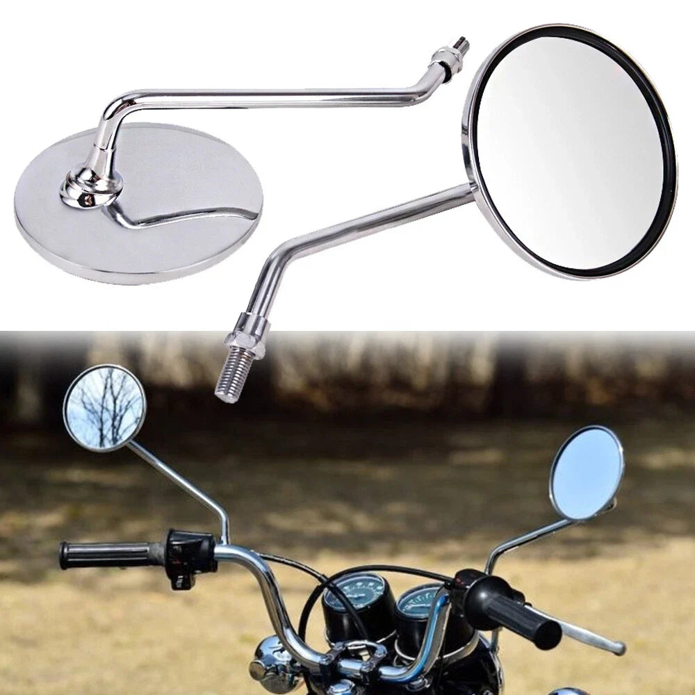 Chrome Rear View Mirrors for CB 350 450 500 550 600 650 750 900 Honda