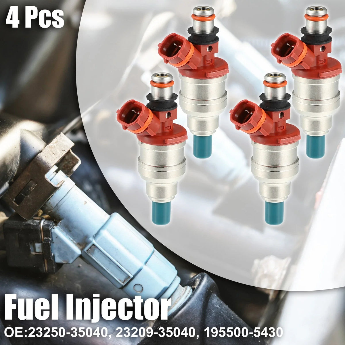 Set of 4 Fuel Injector Nozzles for Toyota 4Runner (1988–1995) 23250-35040