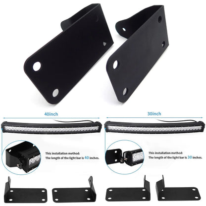 Mounting Brackets for Front Lower Bumper - 40" LED Light Bar