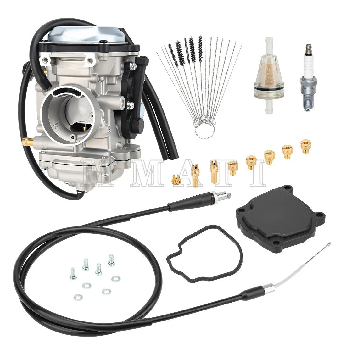 Carburetor w/ Throttle Cable for Yamaha Wolverine 350 YFM350FX Bear Tracker 250 (1995–2006)