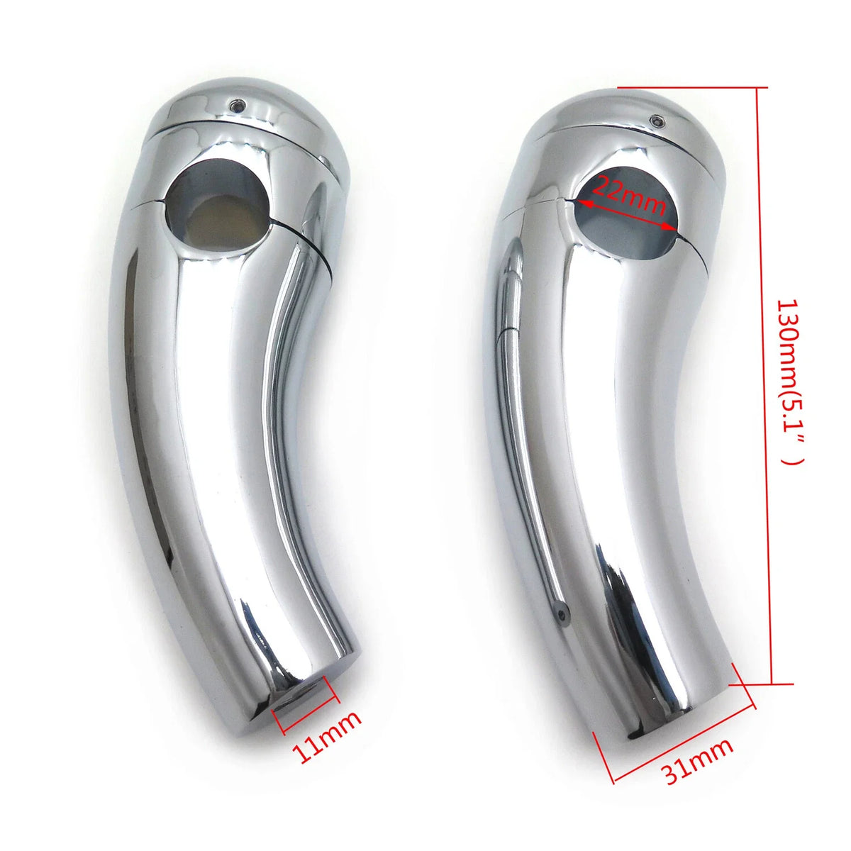 Chrome 7/8" Handlebar Riser Mounting Clamp for Honda Harley Yamaha (Universal)