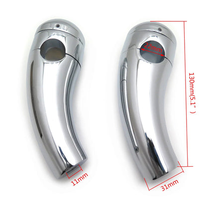 Chrome 7/8" Handlebar Riser Mounting Clamp for Honda Harley Yamaha (Universal)