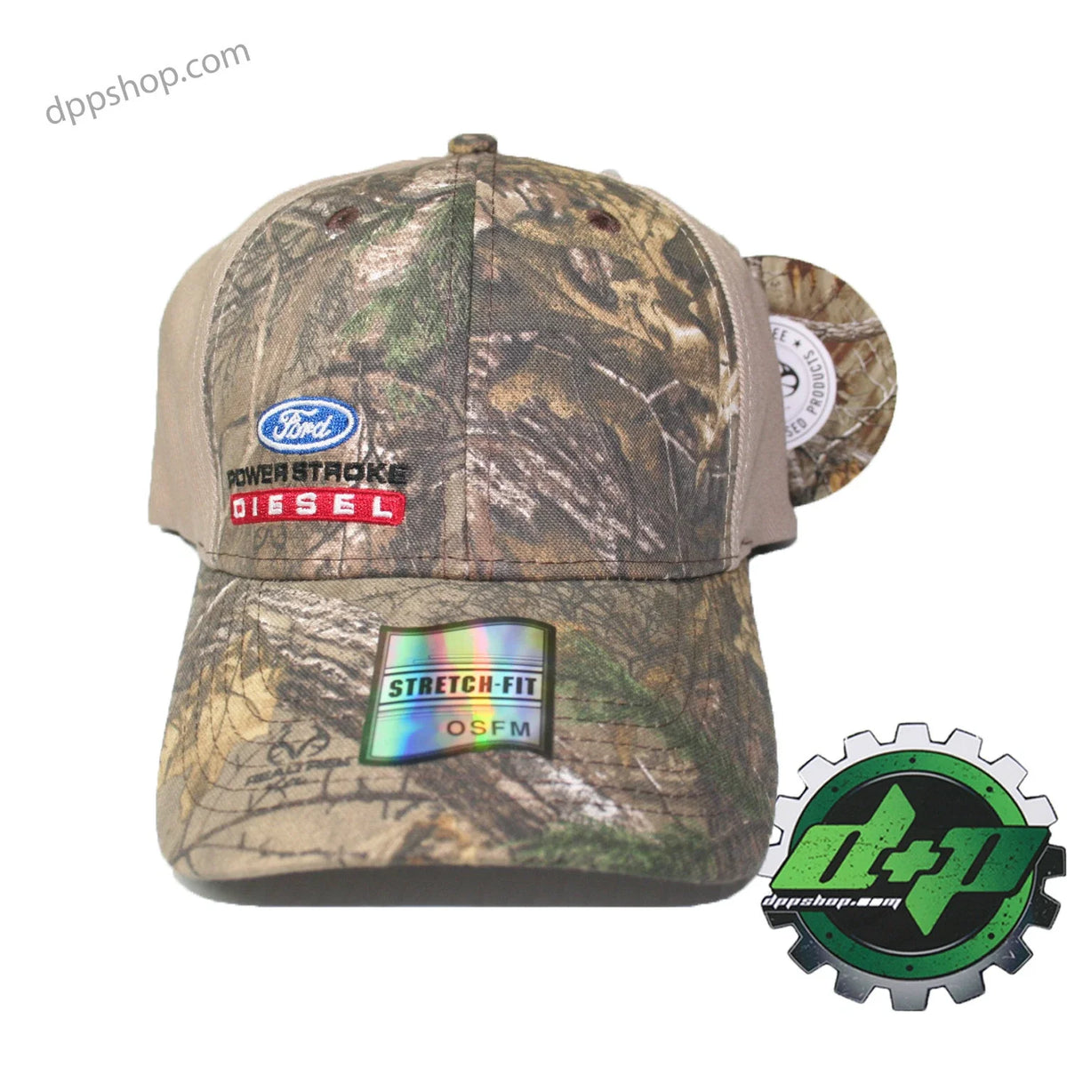 Real Tree Stretch Fit Cap for Ford Powerstroke Diesel (Fits Most Sizes)