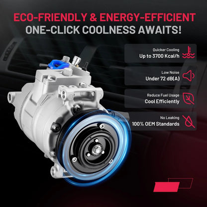 AC Compressor with Clutch CO 11237C for Audi A4 Quattro 2007