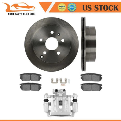 Left Disc Brake Caliper & Ceramic Pad for Rear Rotor Chevy Equinox 2010-2017