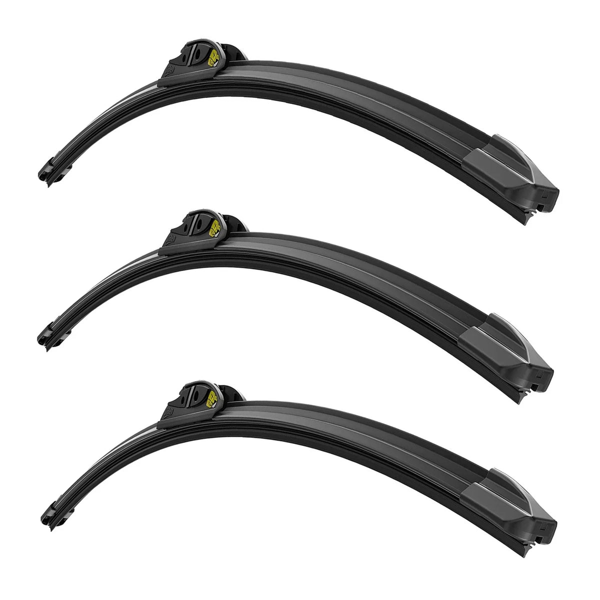 3pc Wiper Blade Kit for Valeo Ultimate Beam (Front 22", 20"; Rear 16")