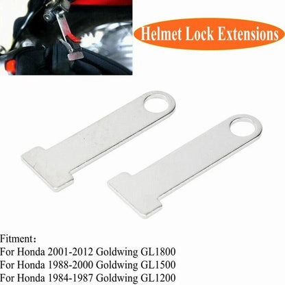 Stainless Steel D-Ring Lock Extensions for Helmet (1 Pair) - 3.5" 1/4