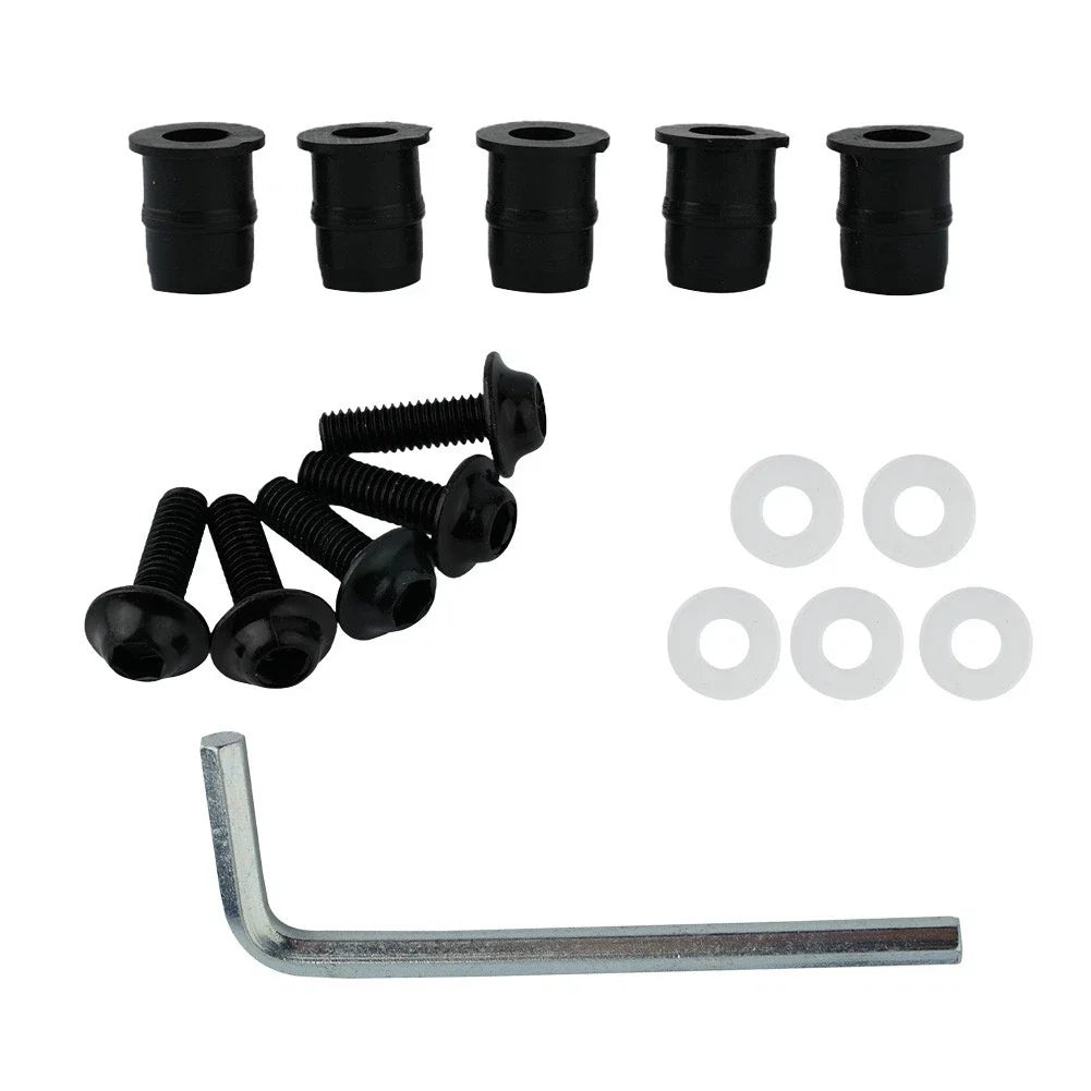 Aluminum Screw Kit for Windshield Accessory - CNC, Black Finish