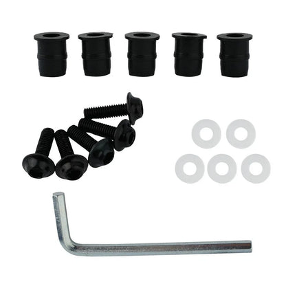 Aluminum Screw Kit for Windshield Accessory - CNC, Black Finish