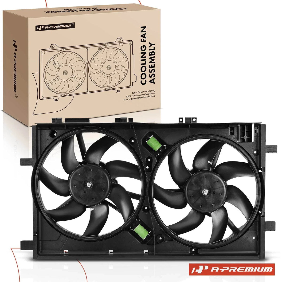 Dual Cooling Fan Assembly for Buick Regal (2011–2012) Saab 9-5