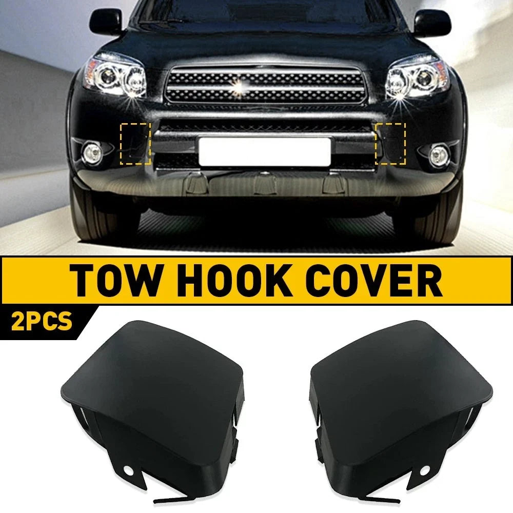 2X Front Hook Tow Bumper Eye Cover for Toyota RAV4 (2006–2008) 53285-42930