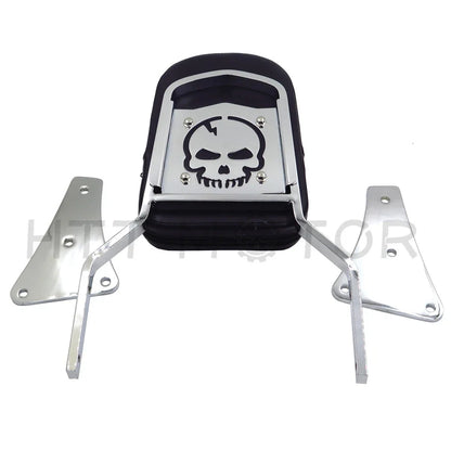 Chrome Skull Sissy Bar Backrest for Kawasaki Vulcan 1500 (1986–2013)