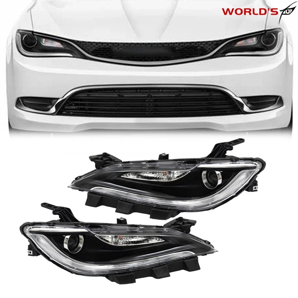 Headlight Assembly Set for Chrysler 200 (2016–2017) Halogen