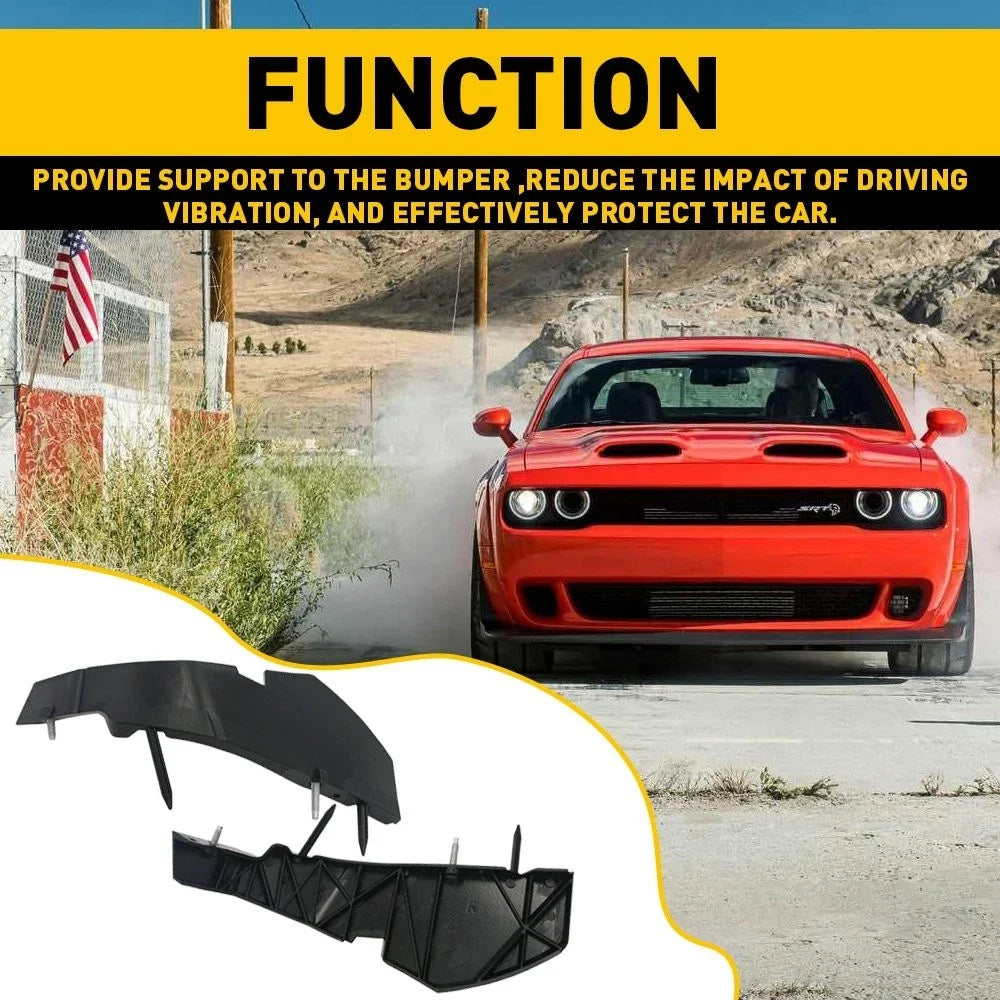 Pair of Front Bumper Brackets (2) for 2015-2021 Dodge Challenger