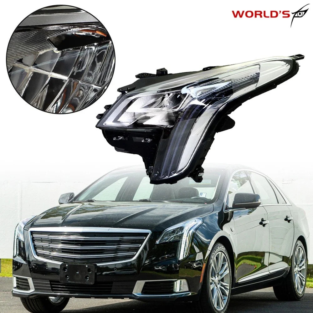 LED DRL Signal Headlight for Cadillac XTS (2018–2019) Left Side Chrome Clear