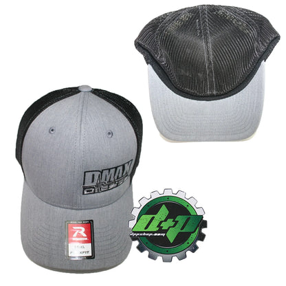Dmax Duramax Truck Hat Richardson 110 Gray Denim Black Mesh L/XL