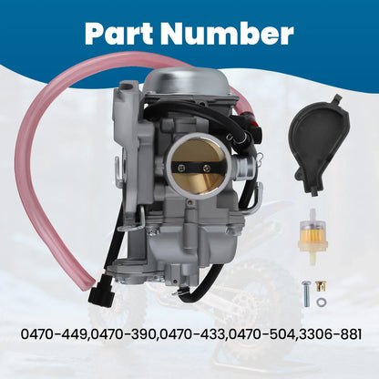 Carburetor & Fuel Line Kit for Arctic Cat 400 500 (2000-2003)
