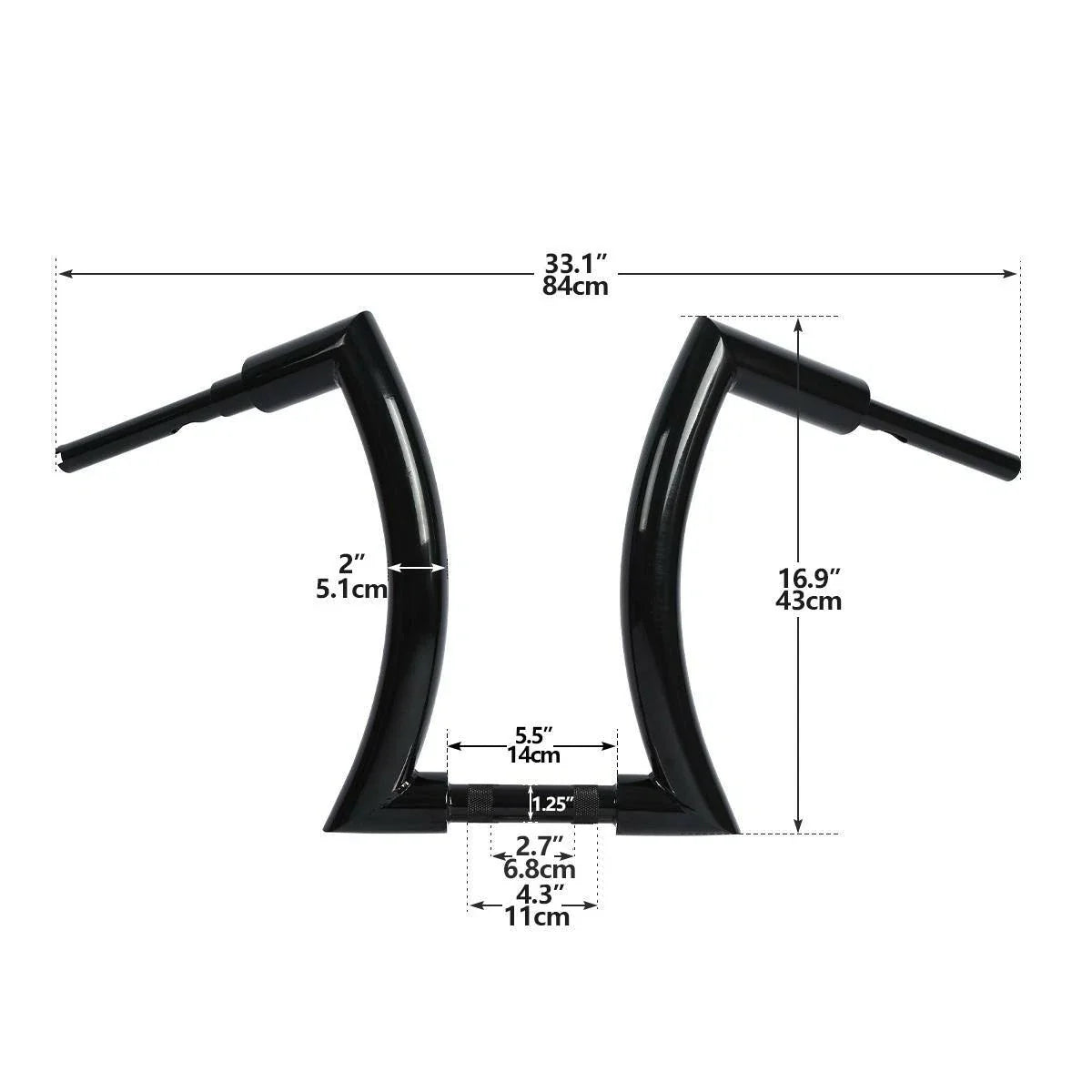 16" Ape Hanger Handlebar for Harley Heritage Softail