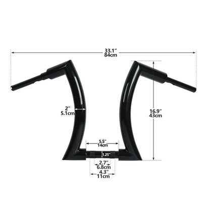 16" Ape Hanger Handlebar for Harley Heritage Softail