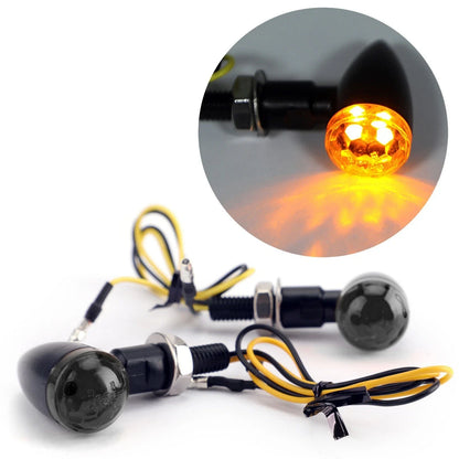 LED Mini Bullet Turn Signal Indicators - Universal Metal Design