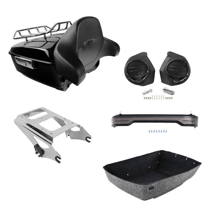 Trunk Speakers & Backrest Rack for Harley Touring 2009-2013