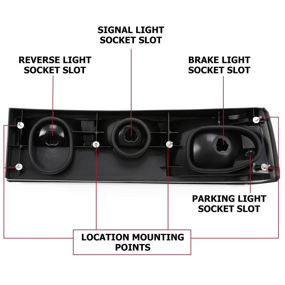 Tail Lights Smoked for Ford Mustang 1987-1993 with Bulbs DOT/SAE