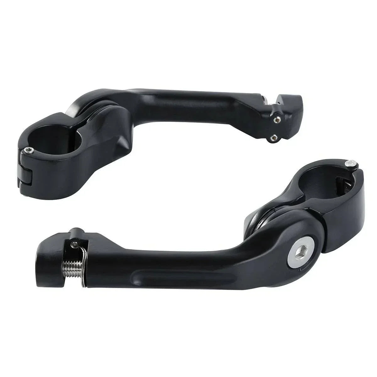 Long Angled Foot Pegs 32mm Matte Adjustable for Harley Touring 2009-2023