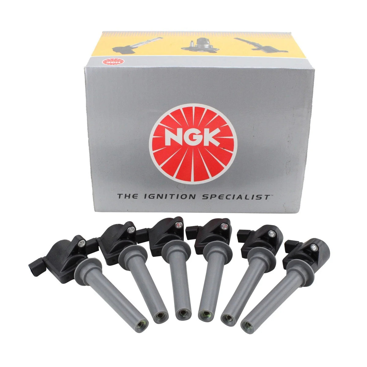 6-Pack NGK U5060 Ignition Coils for Ford Mazda Mercury (COP)