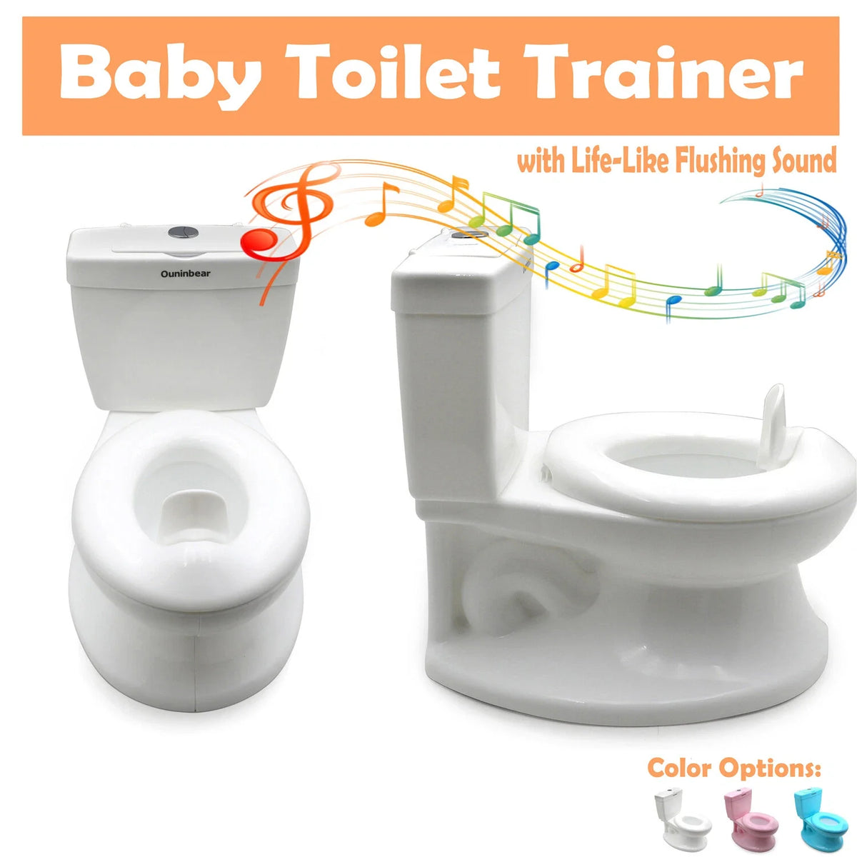 Flush Sound Potty Training Toilet for Toddlers