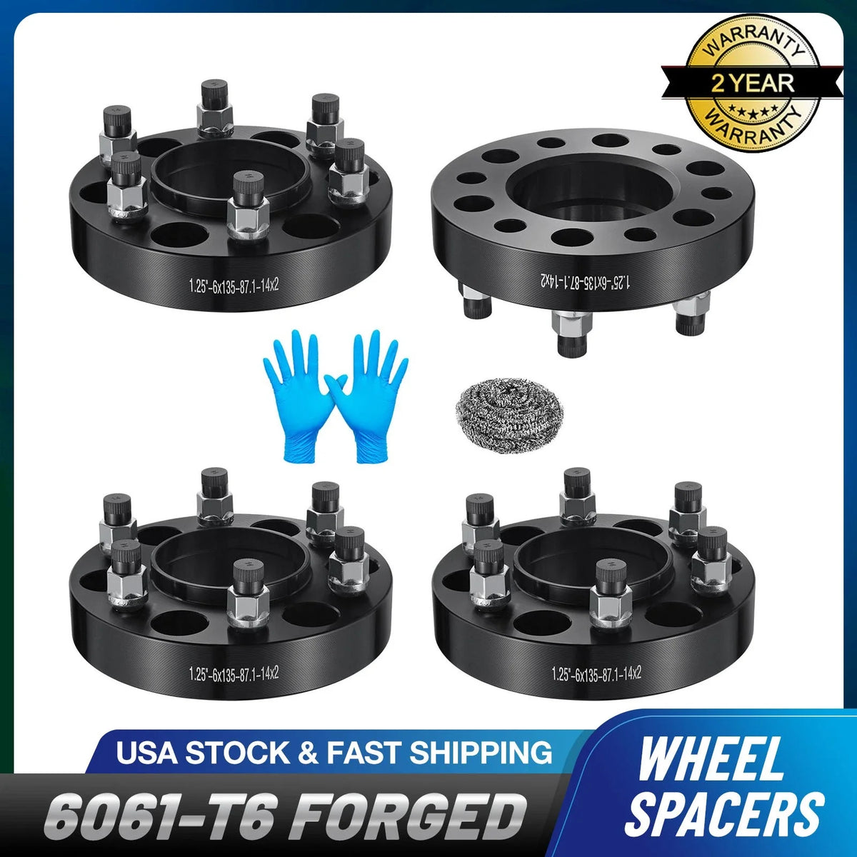 Hubcentric Wheel Spacers 1.25" 6x135 for F150 Expedition Set of 4