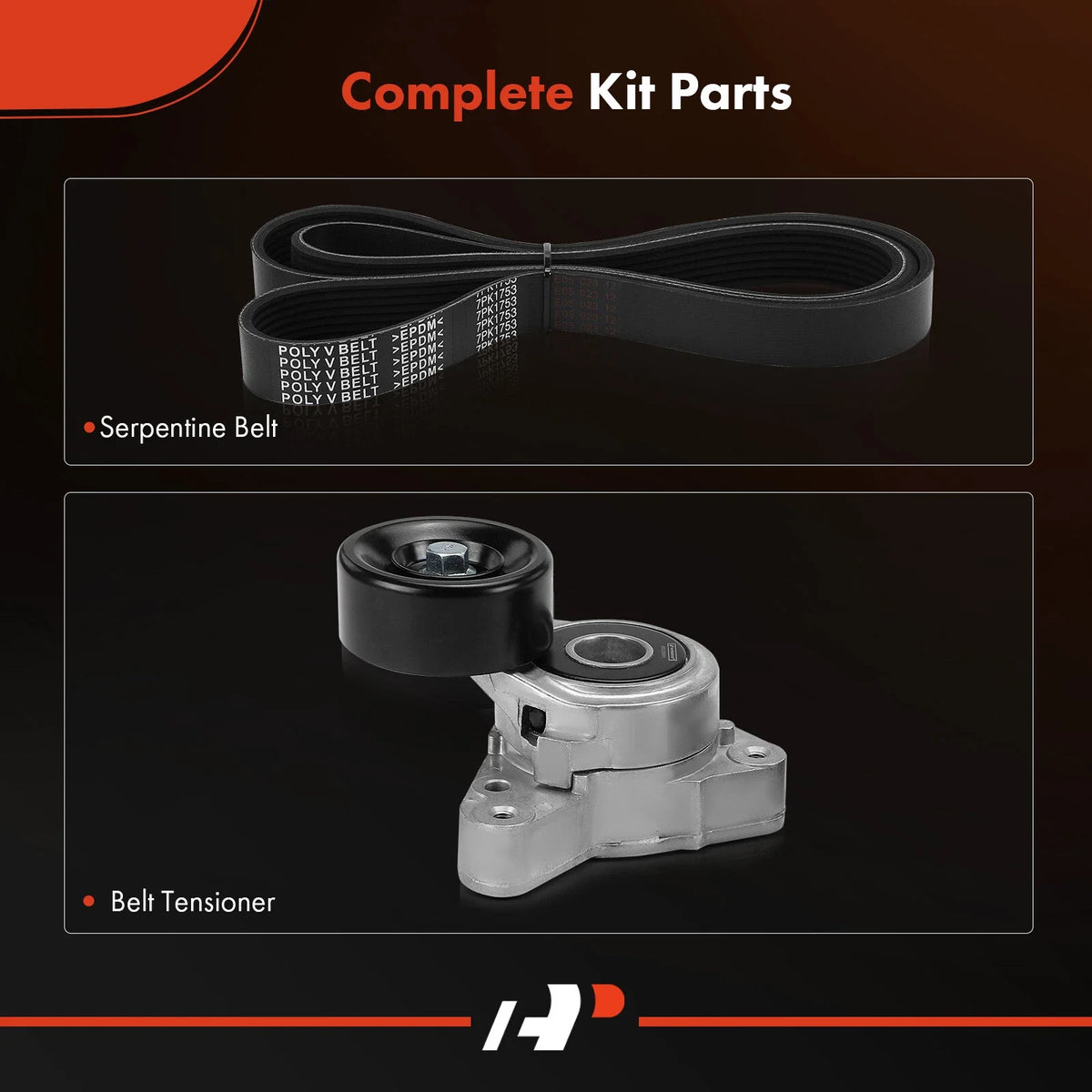 2X Serpentine Belt Drive Component Kit for 2007-2009 Honda CR-V