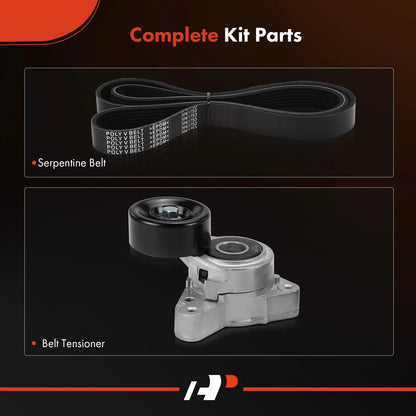 2X Serpentine Belt Drive Component Kit for 2007-2009 Honda CR-V