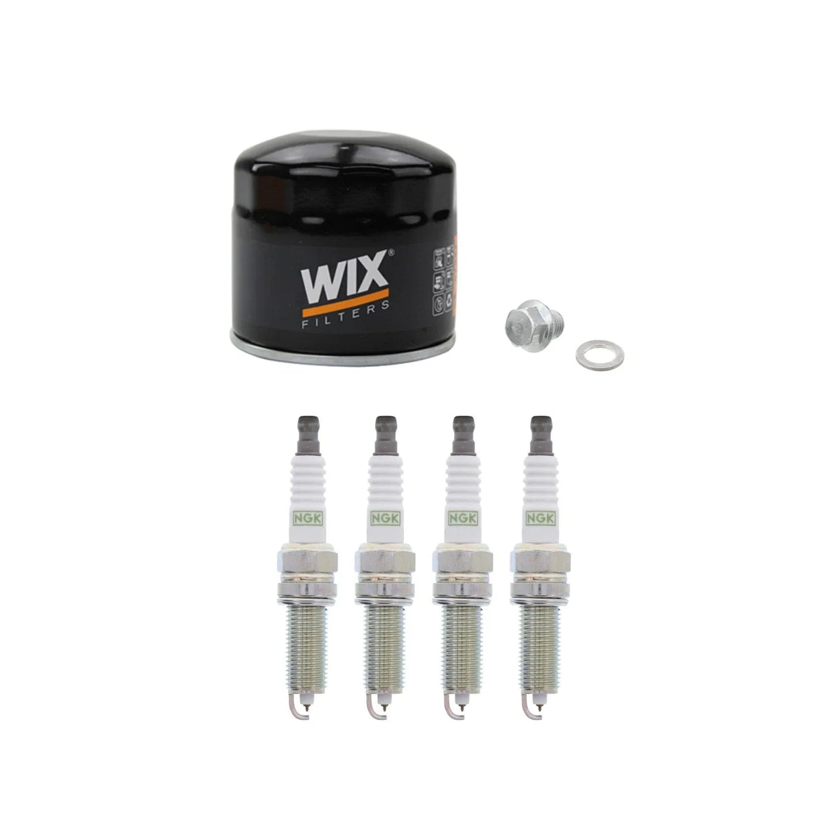 Wix Engine Oil Filter & NGK 4 G-Power Spark Plugs for Kia Rio 1.6L (2006–2011)