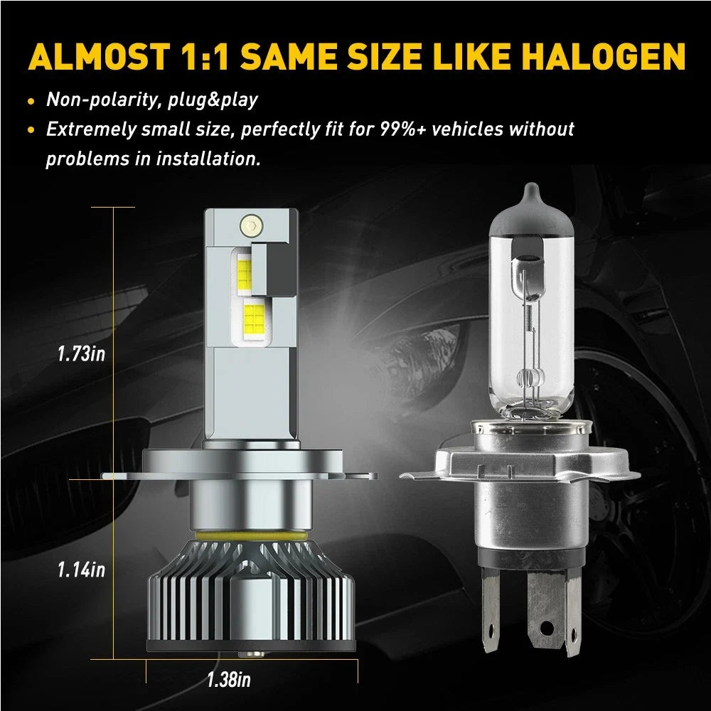 H4 9003 HB2 LED Headlight Set for