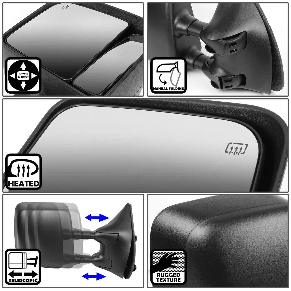 Right Side Towing Mirror for Nissan Frontier (2005–2015) - Powered, Heated