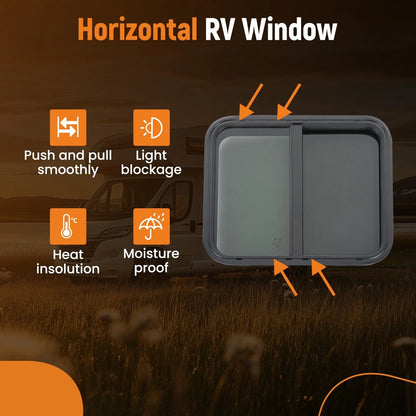 RV/Camper 24" x 20" Horizontal Window for Cargo/Food Truck
