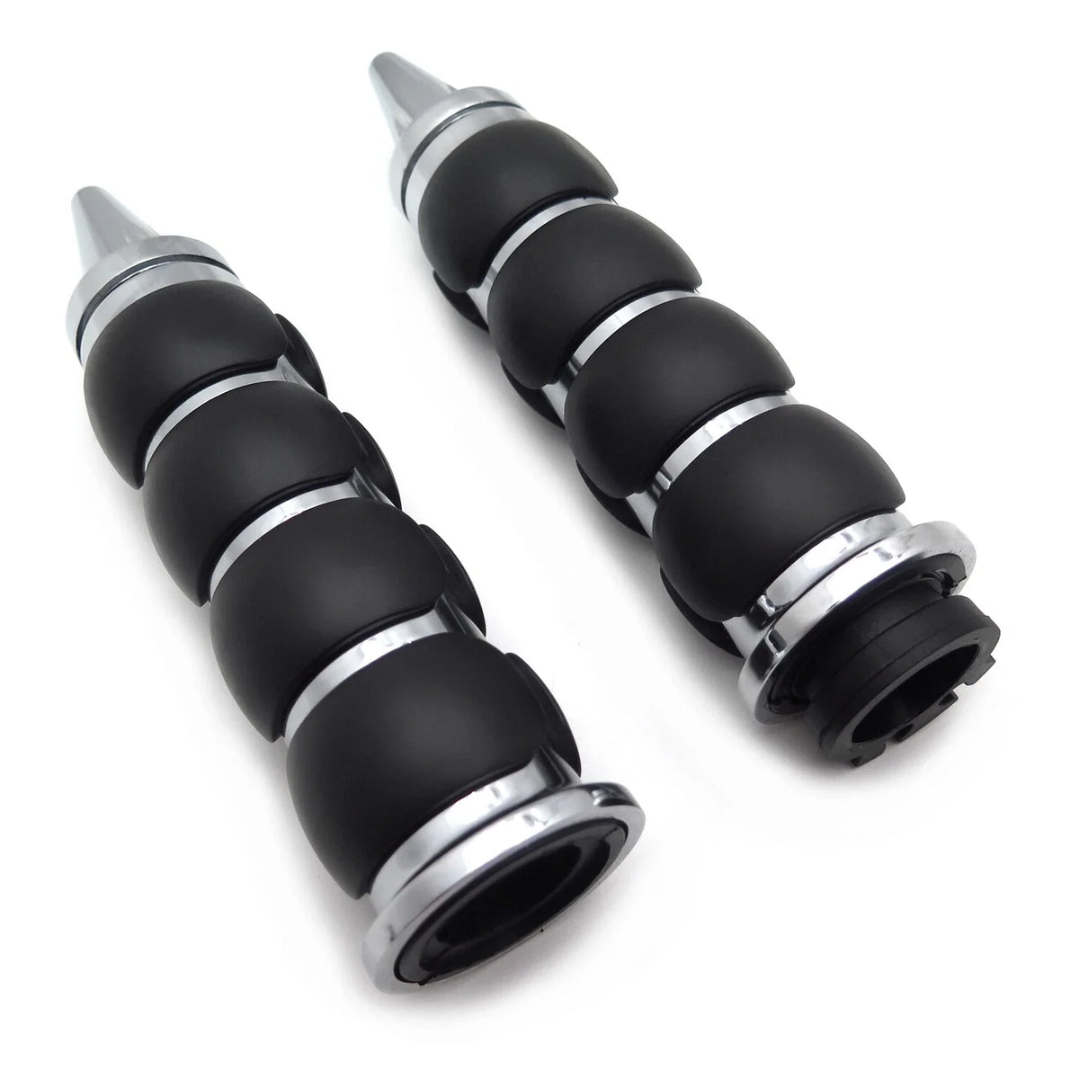1 Pair 1" Chrome Handlebar Grips for Harley Davidson XL (2000–2023)