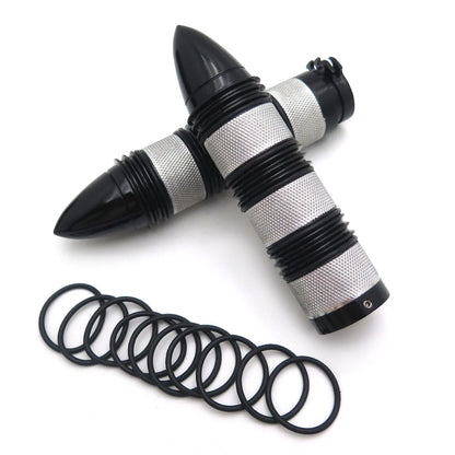 Chrome Bullet Style Hand Grips 25mm for FXDWG FXWG Harley Dyna 1991-2017